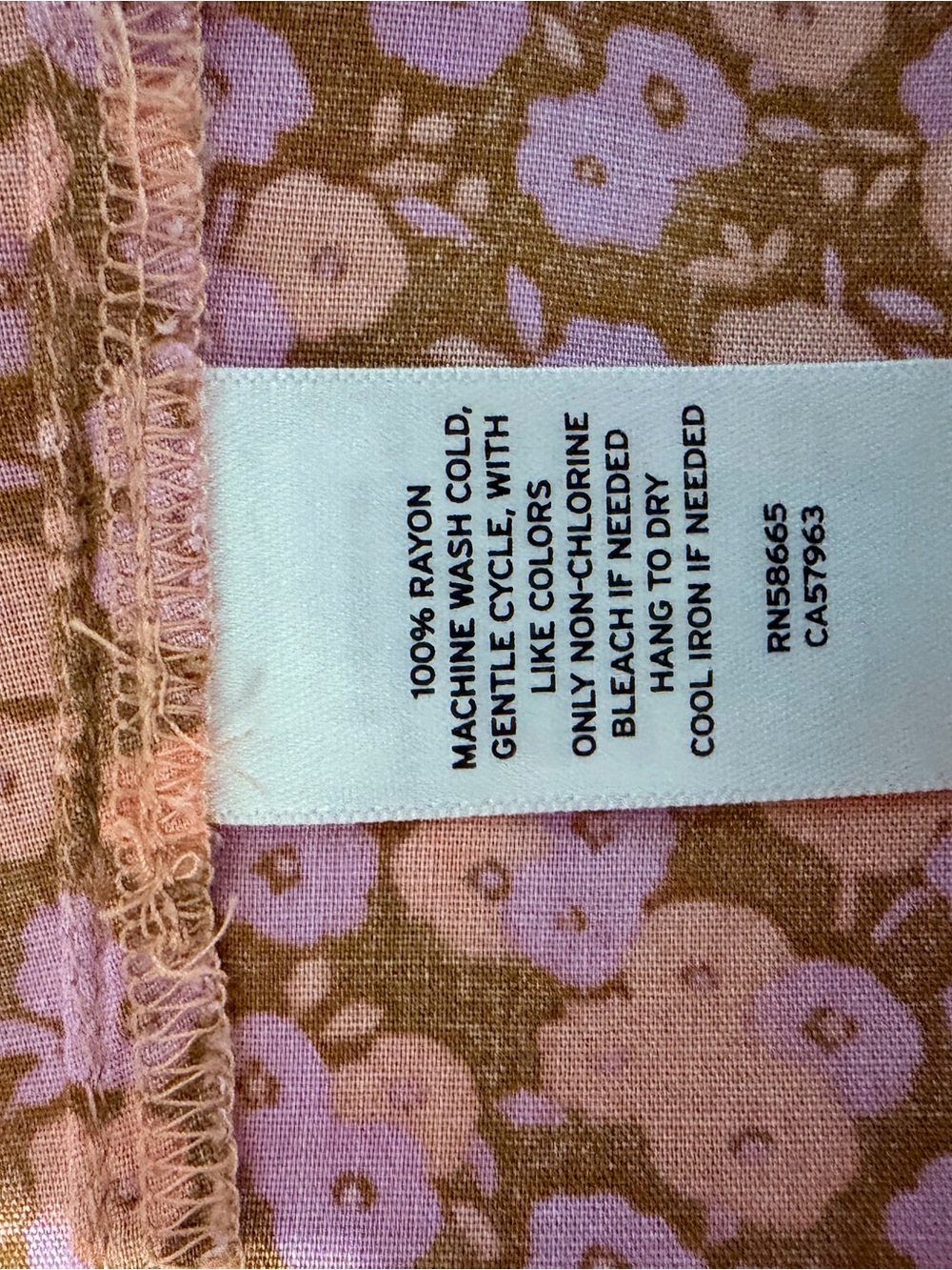 bp Pink Floral Button-Front Slip Dress - Picture 4 of 4
